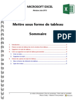 Microsoft Excel - Mettre Sous Forme de Tableau