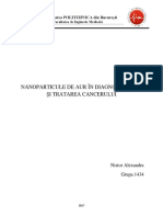 Nanoparticule de Aur in Diagnosticarea Si Tratarea Cancerului