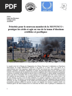 Priorités pour le nouveau mandat de la MONUSCO 