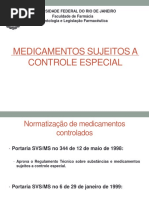Aula 15- Deonto - Medicamentos Sujeitos a Controle Especial 2014