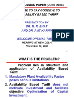 It Is Time To Say Goodbye To Availability Based Tariff: Cerc Discussion Paper (June 2003)