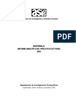 Informe Analítico Del Proceso Electoral 2003, Guatemala, ASIES
