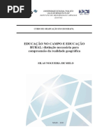 Educação Rural e Urbana