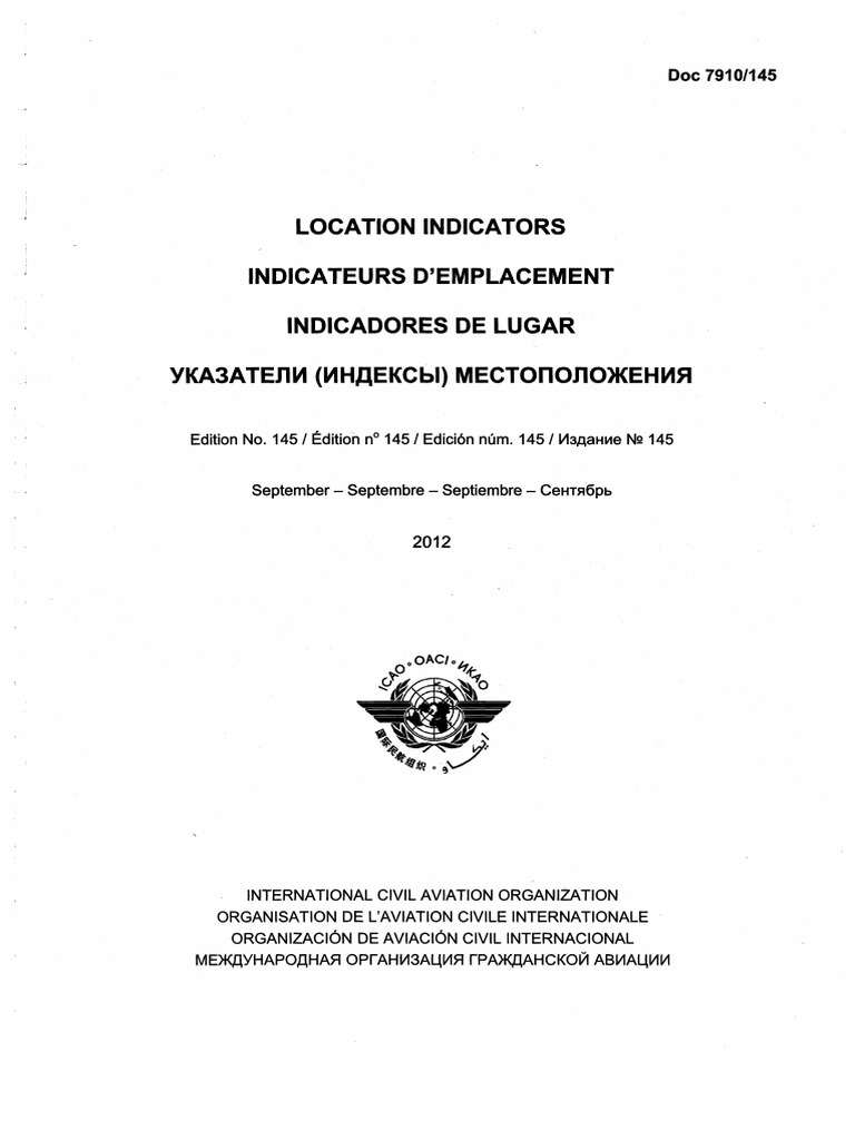 7910-145 - OACI - Indicadores de Lugar | PDF
