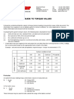 Torque Value Guide