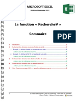 Microsoft Excel - La Fonction « RechercheV »