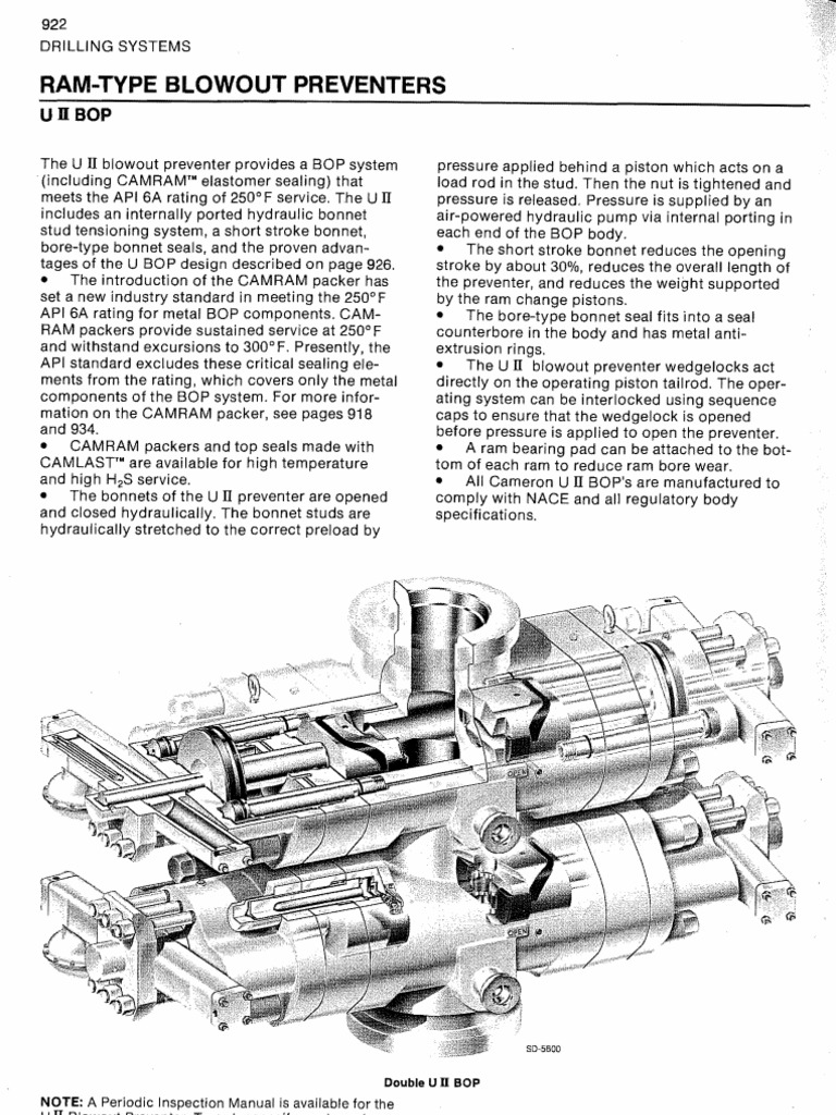 Cameron U2 BOP, Data Sheet | PDF | Mechanical Engineering | Gas ...
