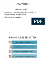 Analysis of surgical procedures and consumables