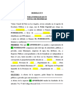 MODELO - Nro - 09 para Formalizar Un Titulo de Propiedad