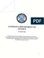 Louisiana DOJ Report On Alton Sterling Shooting