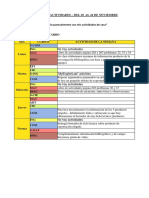 Agenda de Actividades Del 20 Al 24 de Noviembre