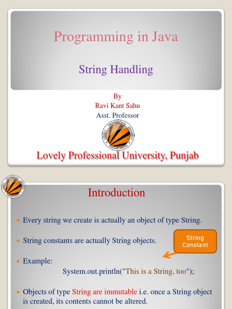 A257683019 - 16920 - 26 - 2018 - 13. String Handling (String Class ...
