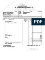 Hyderabad Invoice for Foundation Bolts