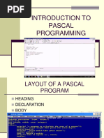 Introduction To Pascal Programming