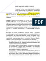 Contrato de Servicios de Auditoría Externa