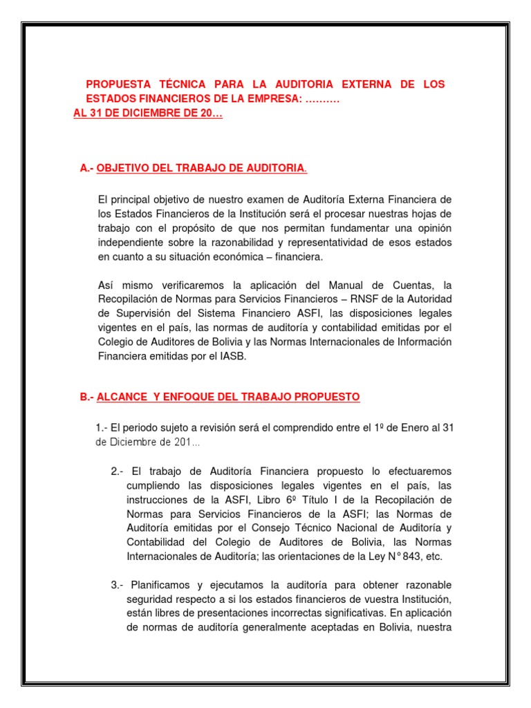 Carta De Gerencia Auditoria Financiera Soalan r