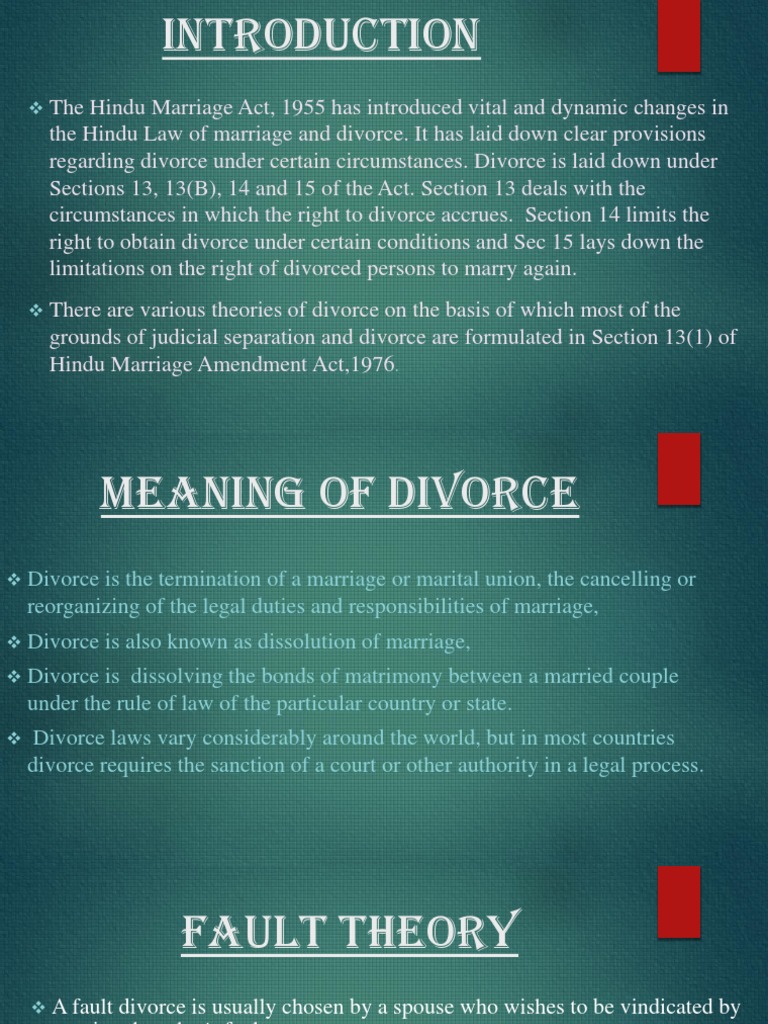 Fault Theory PDF Divorce Marriage