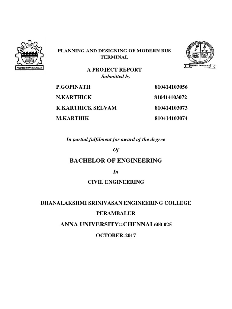 Modern Bus Terminal Design Project | PDF | Building Information ...