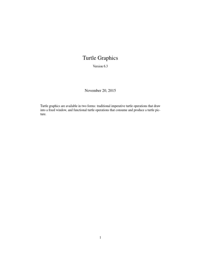 Turtle Graphics: November 20, 2015 | PDF | Computer Graphics | Areas Of ...