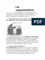 13 Tipos de falacias argumentativas