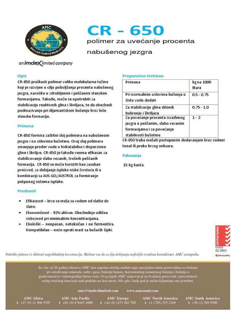 Uputstvo Za Upotrebu CR-650 Aditiva PDF | PDF