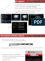 Apertura de Puertos en Router HUAWEI HG8241