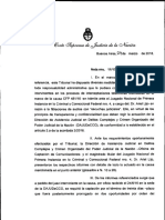 CSJN - Nota Sobre La Filtracion de Audios de CFK