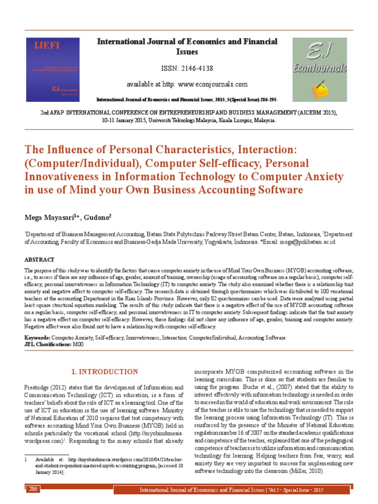 International Journal of Economics and Financial Issues International Journal of Economics and