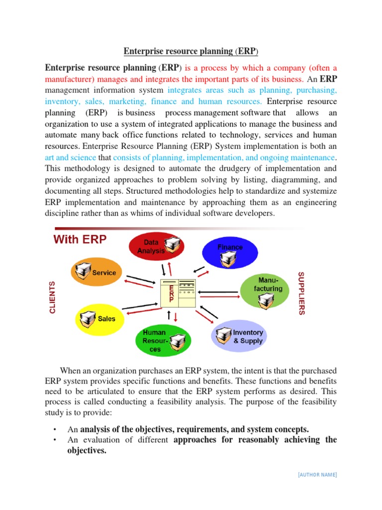 Understanding Enterprise Resource Planning (ERP) | PDF | Enterprise ...