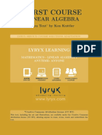 A First Course in Linear Algebra PDF