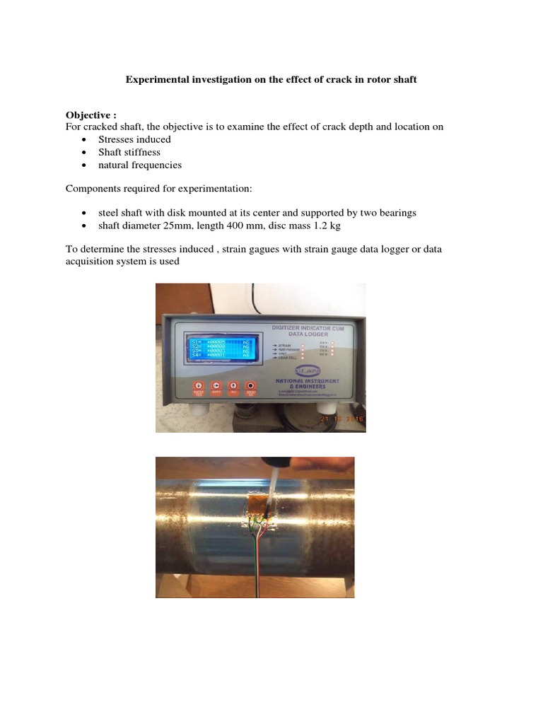 Rotor Shaft Crack Impact Study | PDF