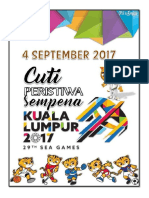 Cuti Peristiwa Seagames 2017 Untuk Fail