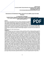 Subcutaneous Fat Distribution Pattern, Percent Fat and LBM in Junior Free Style