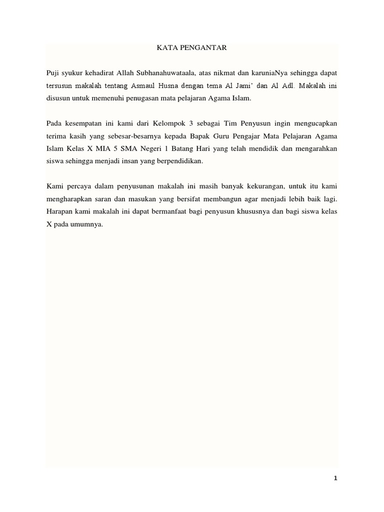 Tugas Agama Asmaul Husna