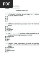 Volleyball Rules