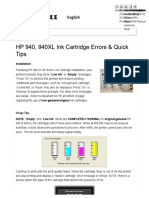 INKJET411 - HP 940, 940XL Ink Cartridge Errors & Quick Tips