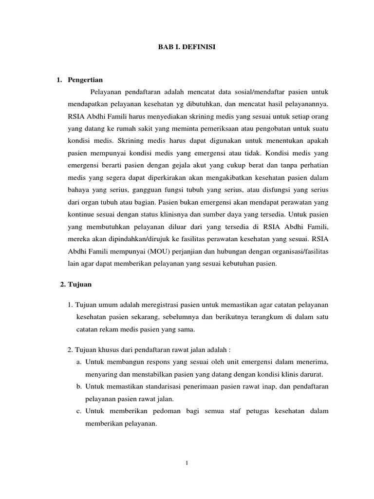 Panduan Pendaftaran PX Rajal Dan Penerimaan PX Ranap | PDF