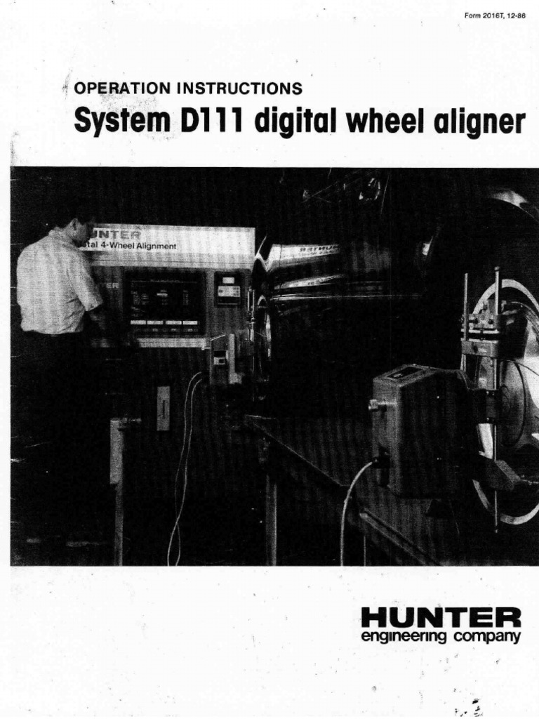 Hunter d111 operating manual