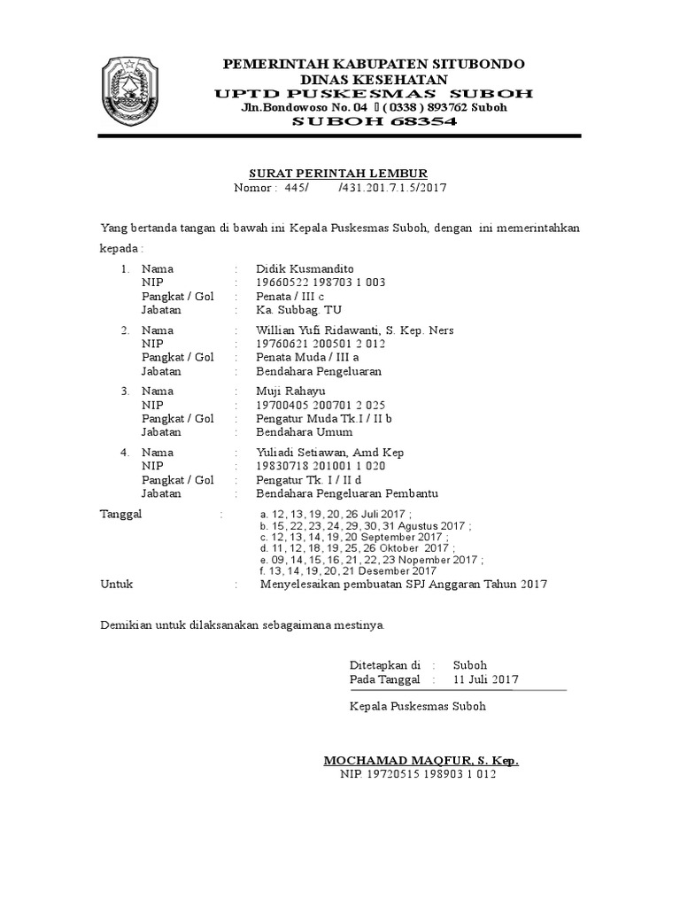 Surat Tugas Lebur Pns Dan Non Pns 