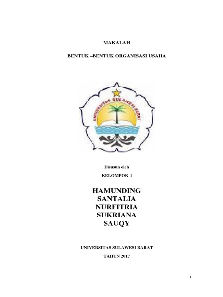 MAKALAH BENTUK ORGANISASI MAKALAH BENTUK ORGANISASI