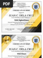 Juan C. Dela Cruz: With Highesthonors