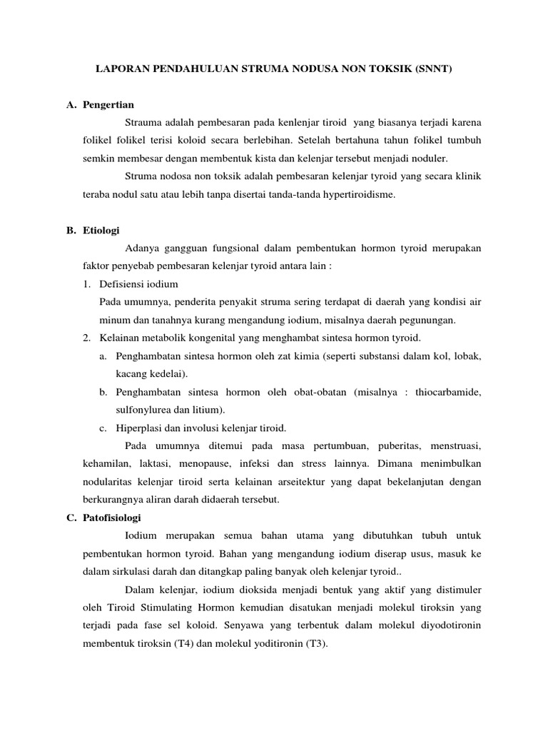 Laporan Struma Nodosa Non Toksik | PDF