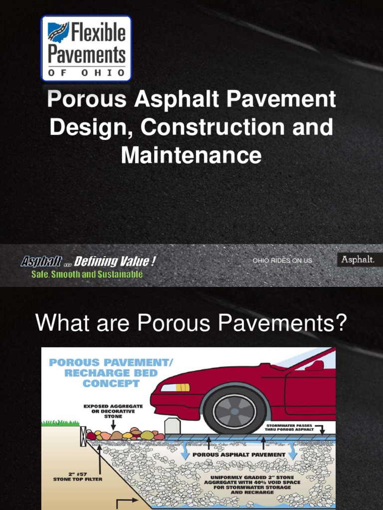 Porous Asphalt Pavement Guide | PDF | Road Surface | Stormwater