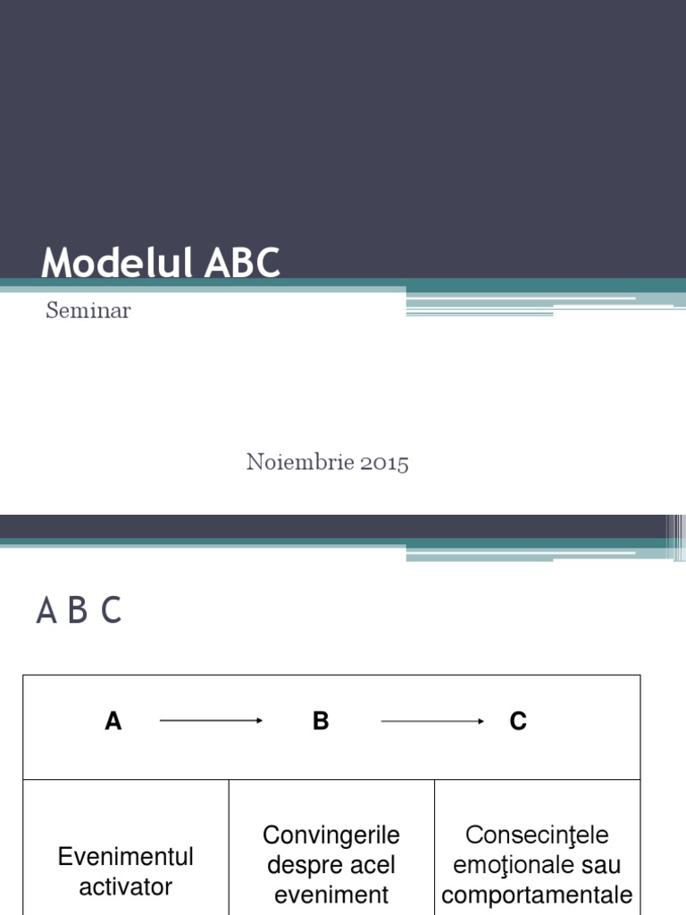 Modelul ABC Cognitiv | PDF
