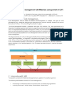 Integration of Funds Management With Materials Management in SAP