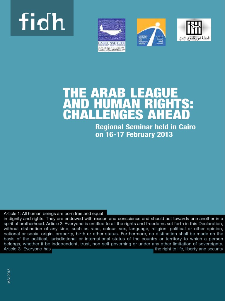 Human Rights in the Arab League: 2013 Seminar | PDF | Human Rights ...