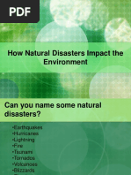 How Natural Disasters Impact The Environment