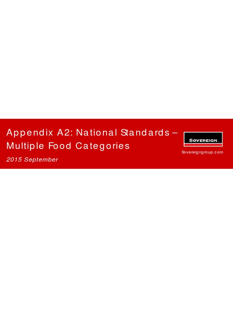 Appendix A2 | PDF | Nutrition Facts Label | Nutrition