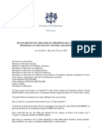 Transcription Du Discours Du President de La Republique - Hommage National Au Lt-Colonel Arnaud Beltrame