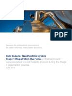 SQS Supplier Qualification System Stage 1 Registration Overview